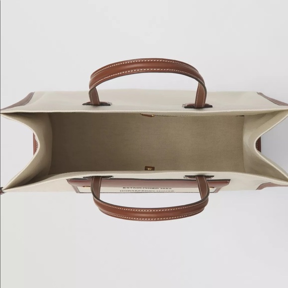 Burberry Medium Two-tone Canvas and Leather Freya Tote - Picture 8 of 14